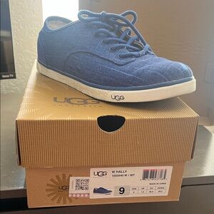 UGG Navy Blue Lace-Up Sneakers